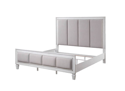 Katia Upholstered Bed with Plush Headboard - Gray