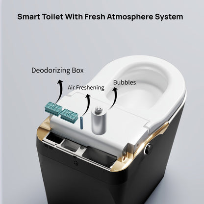 Tankless Modern Smart Toilet with Bidet and Auto Flush - White