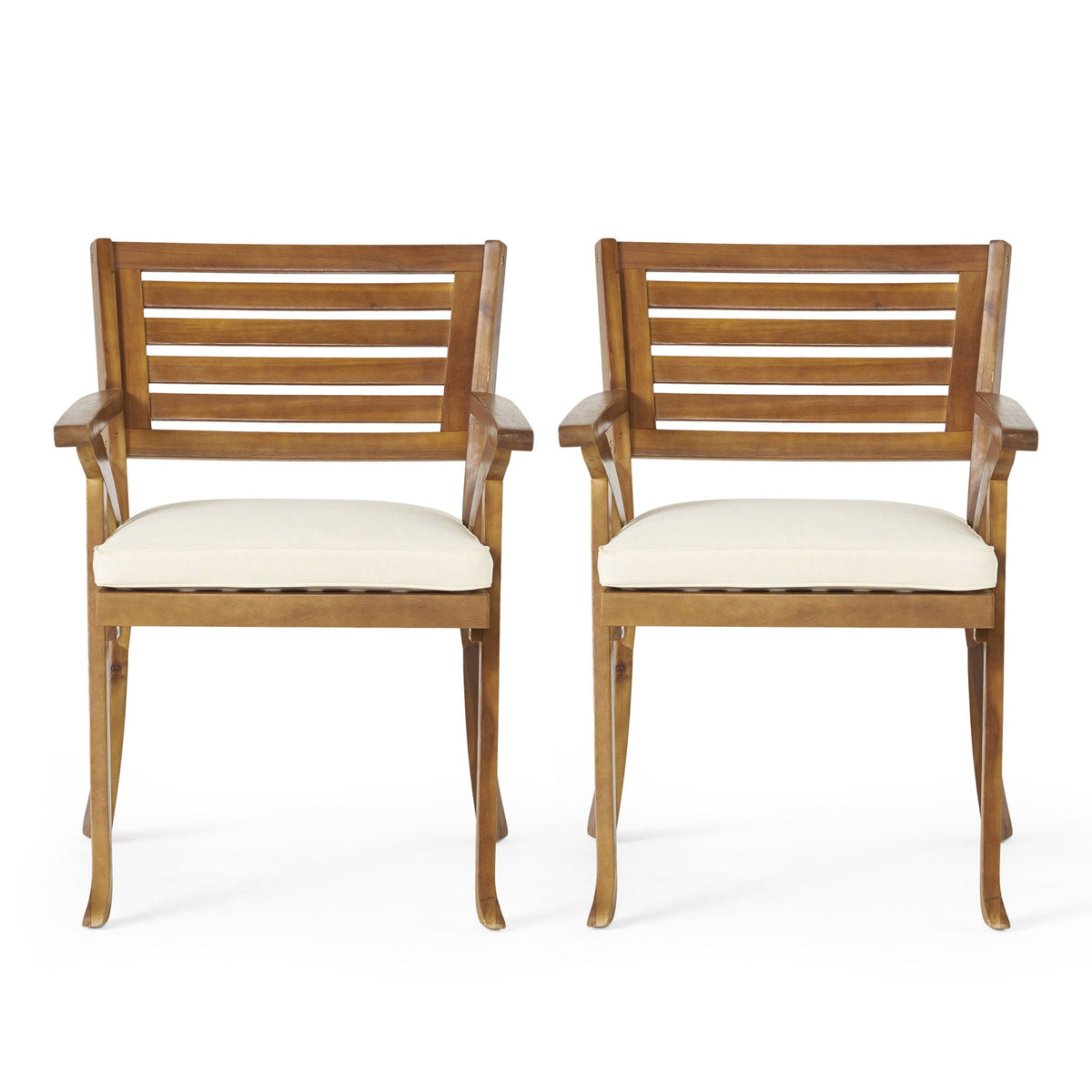 Teak Dining Chair with Water-Resistant Cushion - Natural Teak