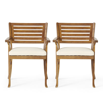 Teak Dining Chair with Water-Resistant Cushion - Natural Teak