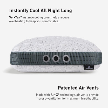 BedGear Storm Performance Pillow 2.0 Cooling Pillow with Washable Cover - White