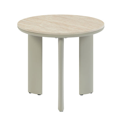 Gray Ceramic Top Coffee Table with Durable Surface - Ingram Collection
