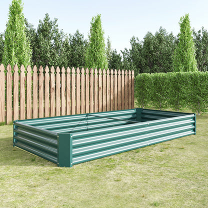 Metal Raised Garden Bed Kit with Anti-Rust Coating - Silver