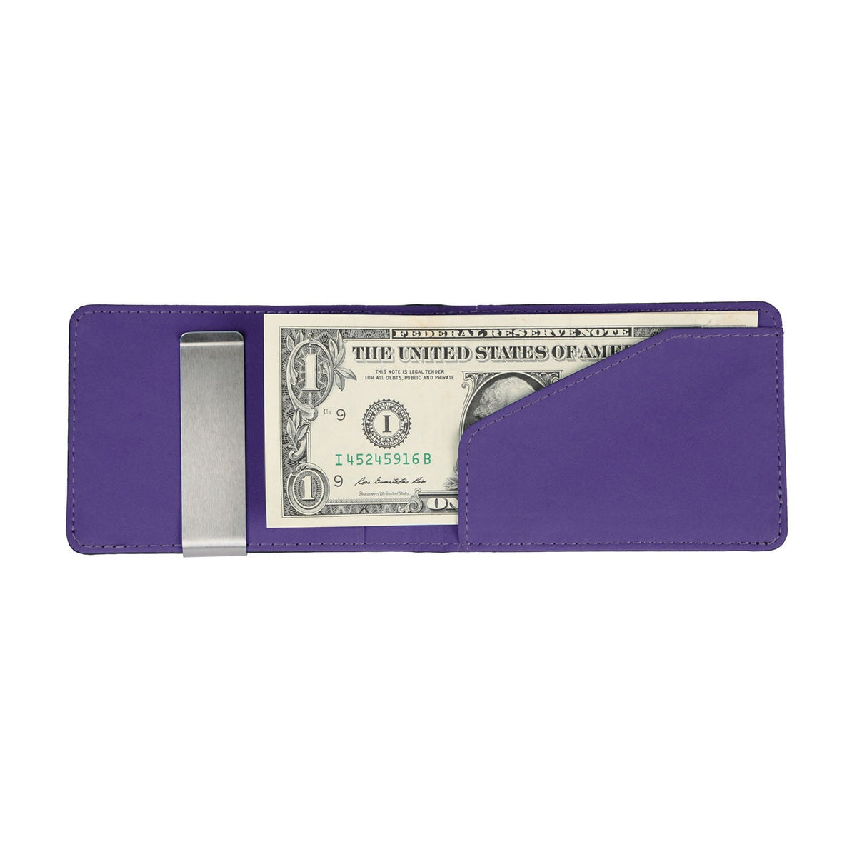 Unisex PU Leather Wallet RFID Blocking Slim Bifold Credit Card Holder with Money Clip