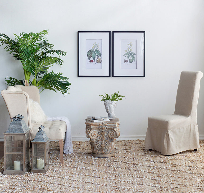 Botanical Wall Art Set of 2 with Black Frames - Multicolor