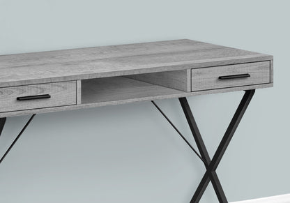 Contemporary Computer Desk with Storage Drawers - Metal & Wood