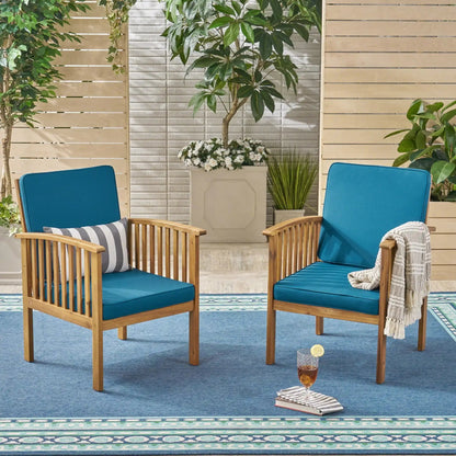 Casa Acacia Club Chair with Waterproof Cushions - Beige or Blue