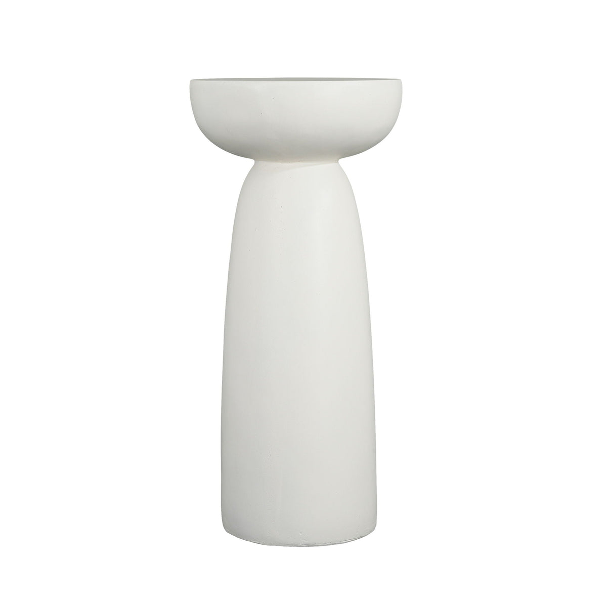 Magnesium Oxide Plant Stand with Durable Ceramic Construction - White