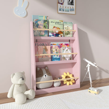 3 Tier Book Shelf with Compact Storage - Multiple Colors