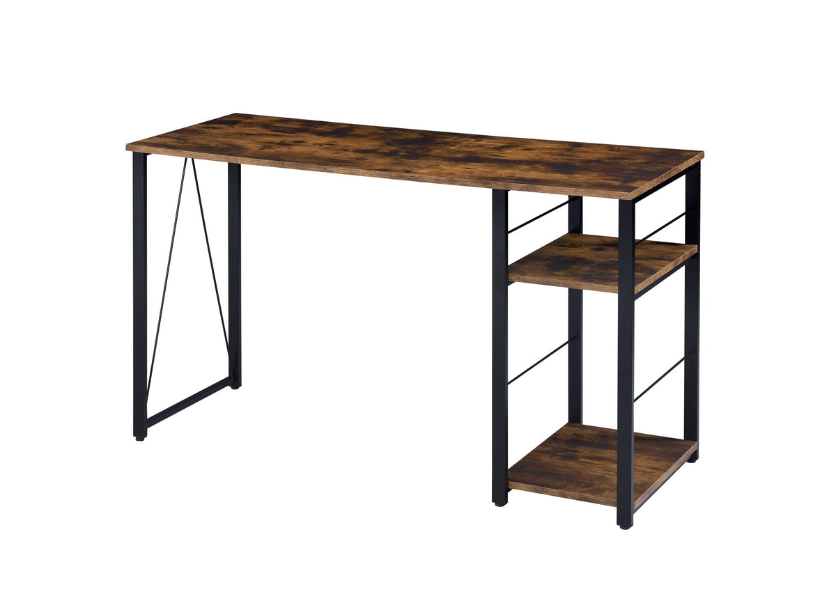 Vadna Writing Desk with Functional Shelving - Black, White, or Dark Brown