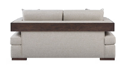 Niamey Loveseat With 2 Toss Pillows - Walnut