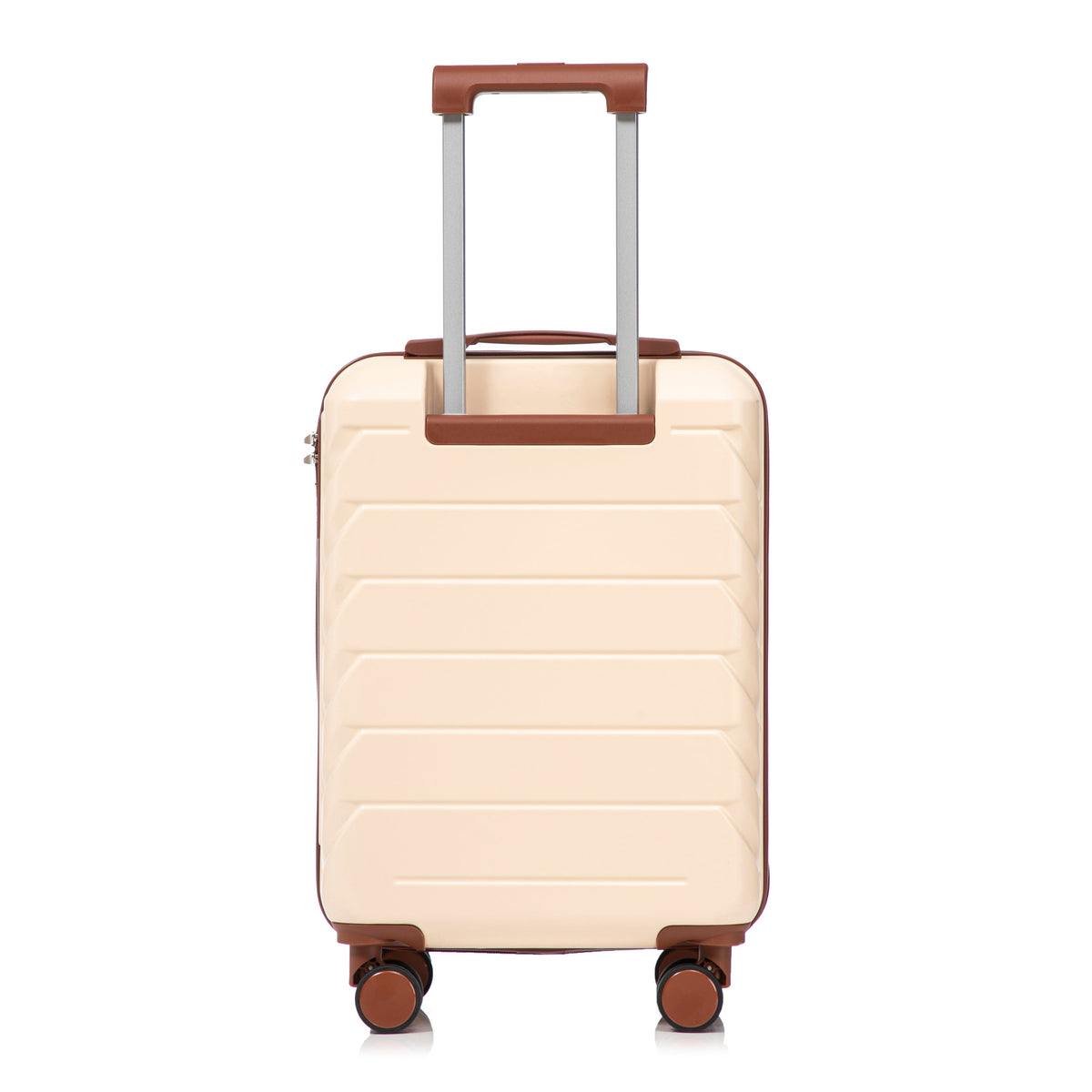 Beige 2-Piece Spinner Luggage Set with Hard Shell - Beige