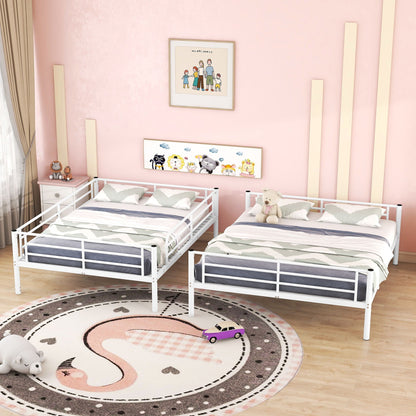 Steel Construction Bunk Bed with Convertible Design - Multiple Colors