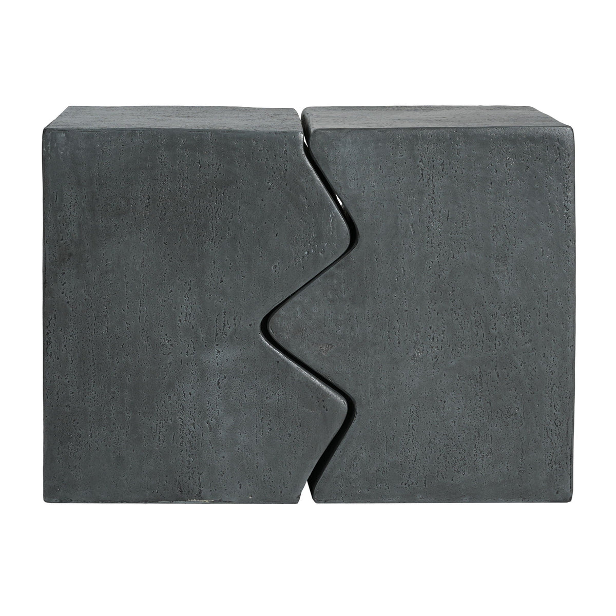 Rectangular Outdoor Indoor Accent Side Table Set of 2 with MGO Durability – Dark Gray or Light Brown