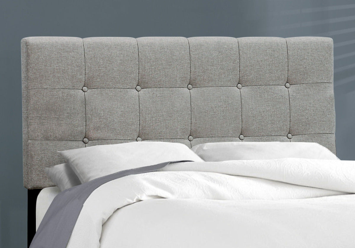 Transitional Upholstered Bed Frame with Tufted Fabric - Multiple Colors