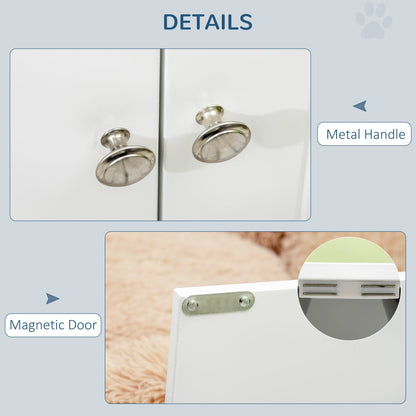Large Elevated Dog Bowls with Storage Cabinet - Stainless Steel Feeder