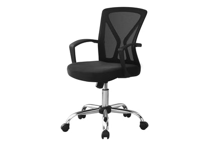 Ergonomic Office Chair with Adjustable Height and Swivel - Black or White
