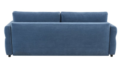 Haran Fabric Pull-Out Sleeper with Storage - Blue Fabric Sleeper Sofa