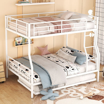 Steel Construction Bunk Bed with Convertible Design - Multiple Colors