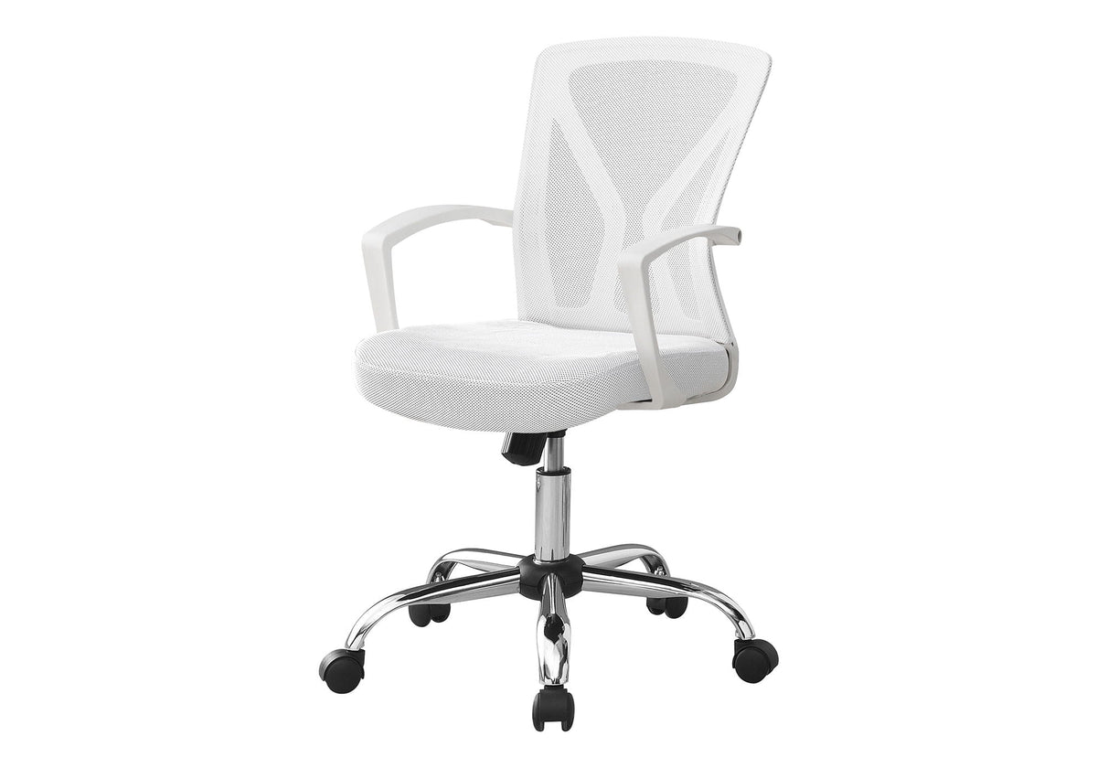Ergonomic Office Chair with Adjustable Height and Swivel - Black or White