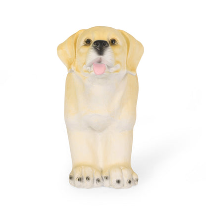MGO Dog Bench with Labrador Design - Outdoor Light Brown