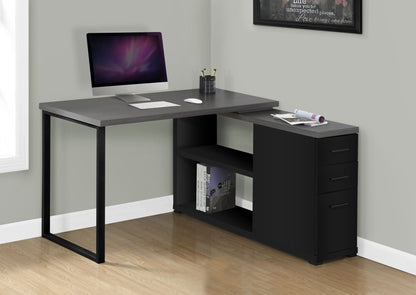 L-Shape Computer Desk with Storage Drawers - Multiple Colors