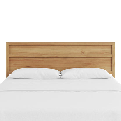 Light Brown Panel Headboard with Horizontal Slats - Maddox