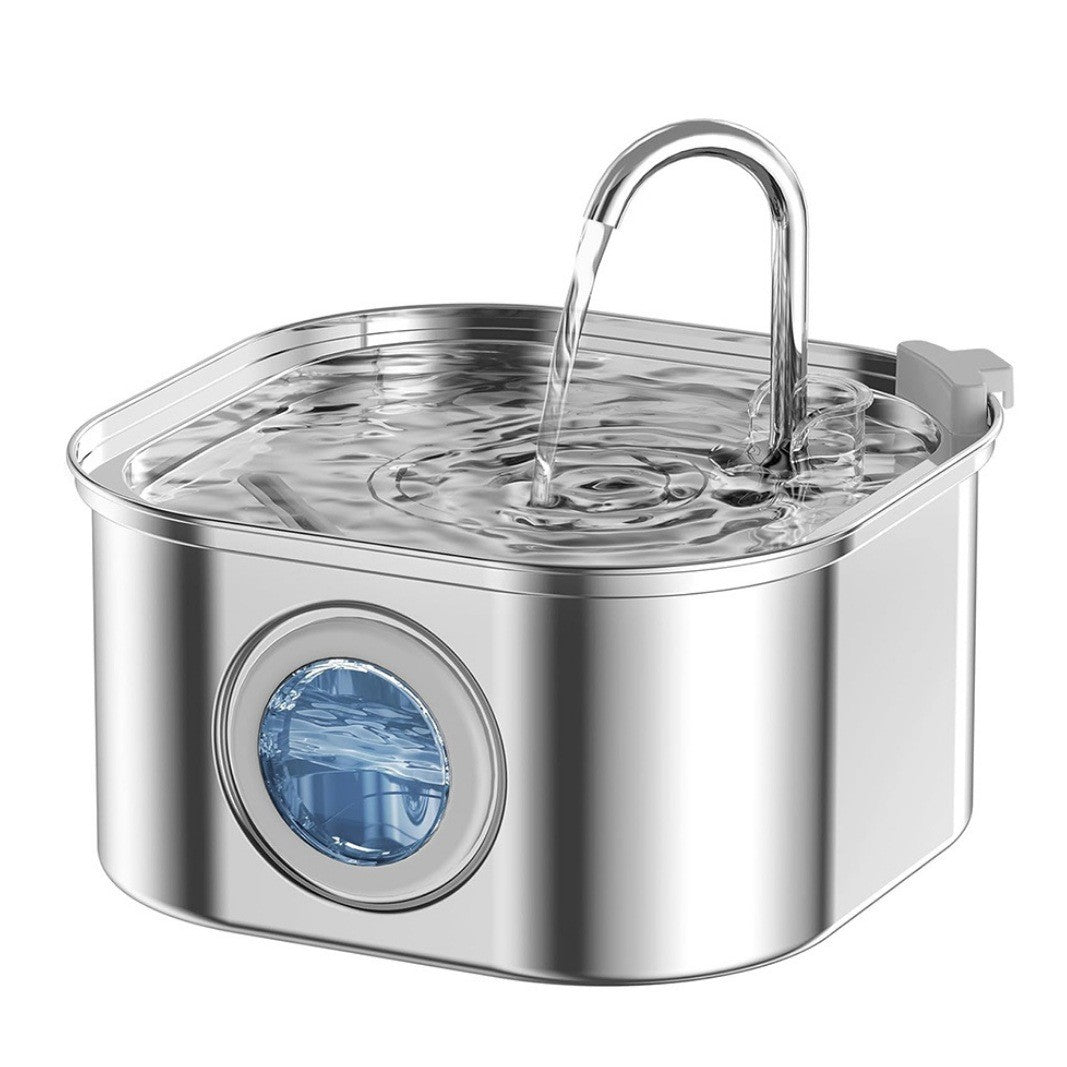 Stainless Steel Smart Pet Water Dispenser with Automatic Circulation and Filtration, Large Capacity Feeder for Cats and Dogs