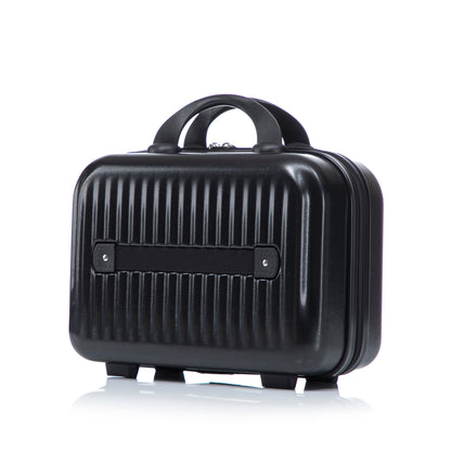 ABS Spinner Wheel Luggage Set with Cosmetic Case - Black