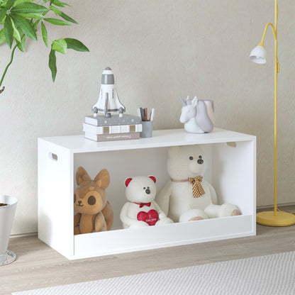 Open Toy Storage Box for Kids with Easy-Access Bin - White