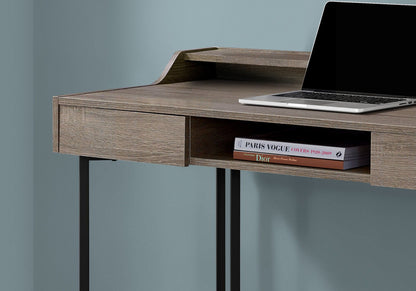 Modern Computer Desk with Ample Storage - White or Dark Brown