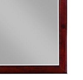 Louis Philippe Bedroom Mirror with Elegant Wood Frame - Dark Brown, Dark Gray, or White
