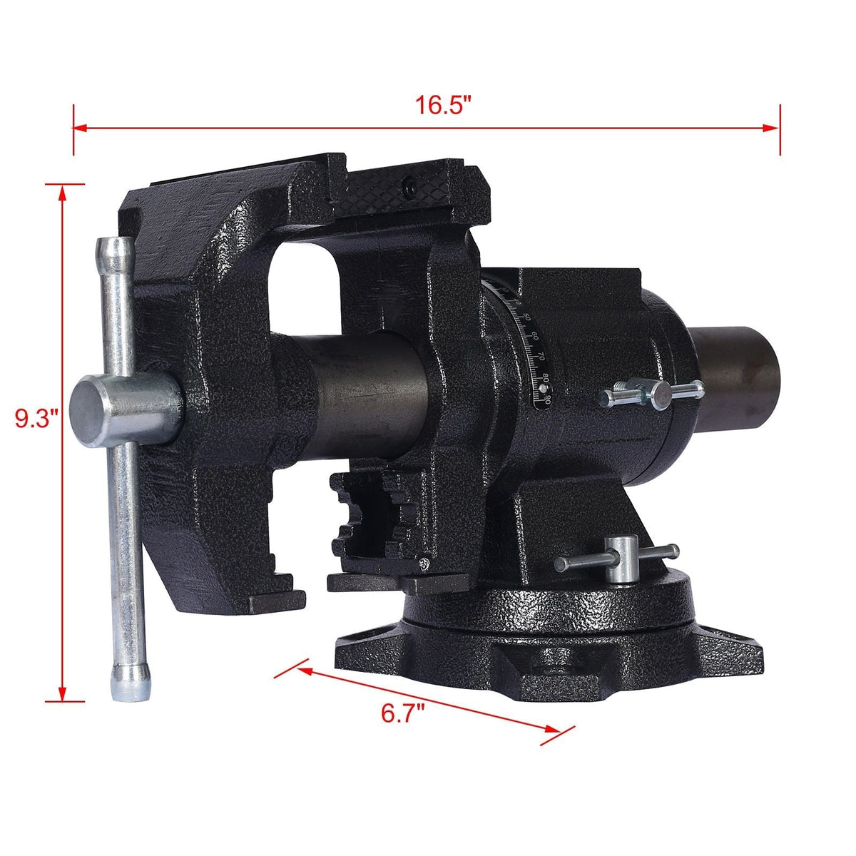 5-Inch Multi Jaw Bench Vise with 360° Swivel Base - Blue or Black