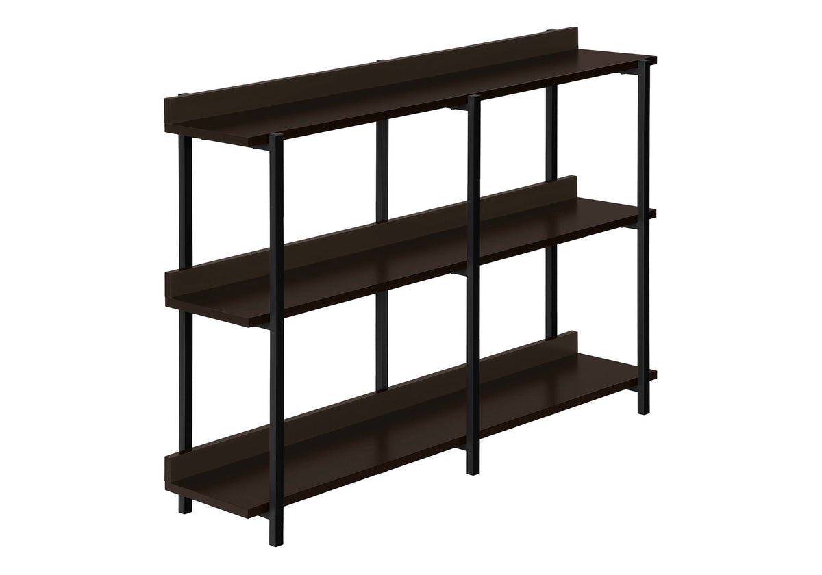 Accent Console Table with 3-Tier Design - Light Brown, White, Black, or Dark Brown