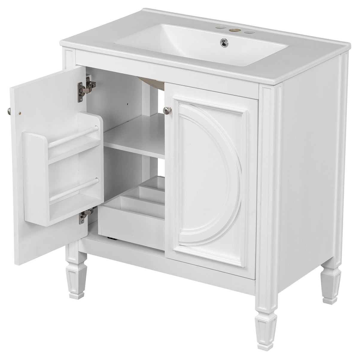 Bathroom Vanity With Sink With 2 Doors And Adjustable Shelf