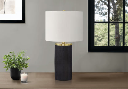 Modern Concrete Table Lamp with Adjustable 3-Way Lighting - Black