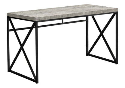 Contemporary Glossy Computer Desk with Sturdy Metal Base - Multiple Colors