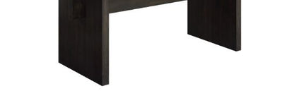 Rustic Dining Table with Fixed Top - Espresso / Gold