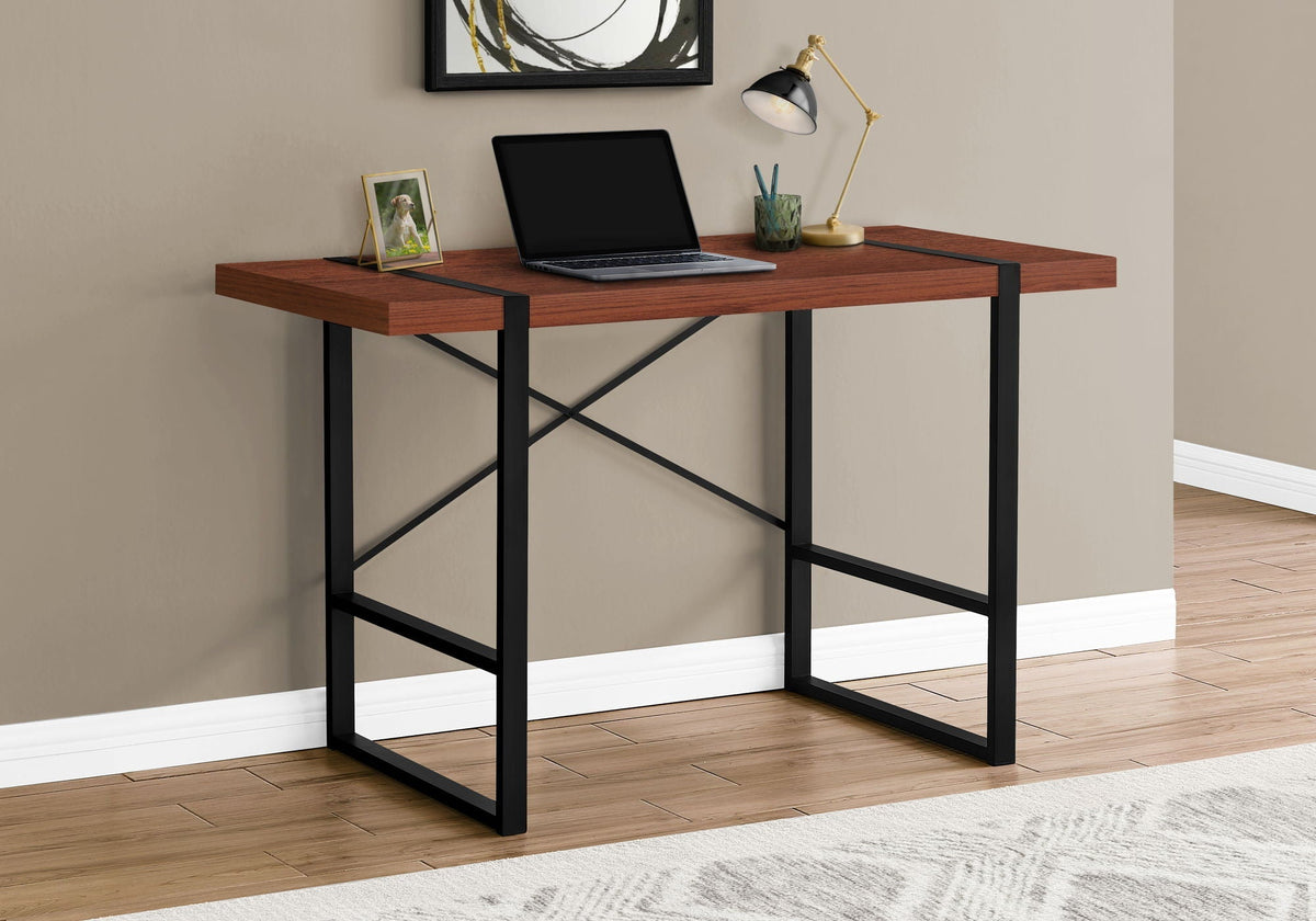 Industrial Design Computer Desk with Metal Frame - Multiple Colors