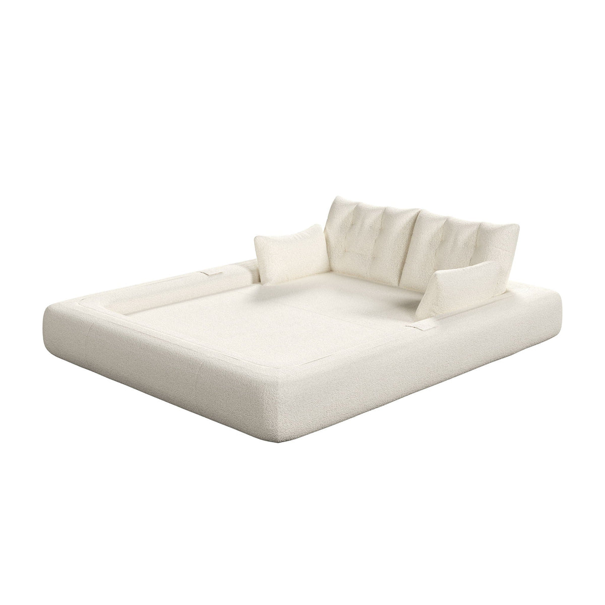 Multifunctional 3-in-1 Foldable Floor Sofa Bed with High-Density Foam - Fabric