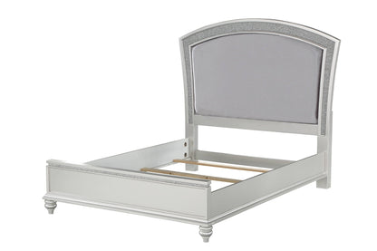 Maverick Panel Bed with Rhinestone Inlay - Gray