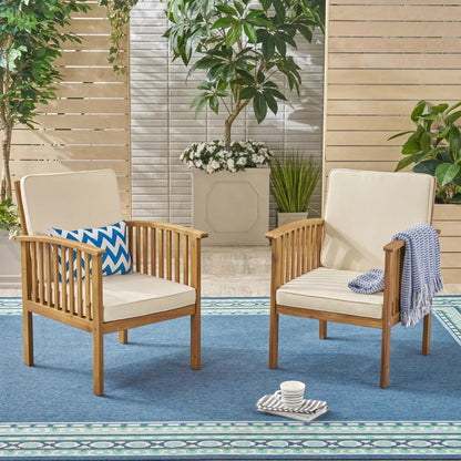 Casa Acacia Club Chair with Waterproof Cushions - Beige or Blue