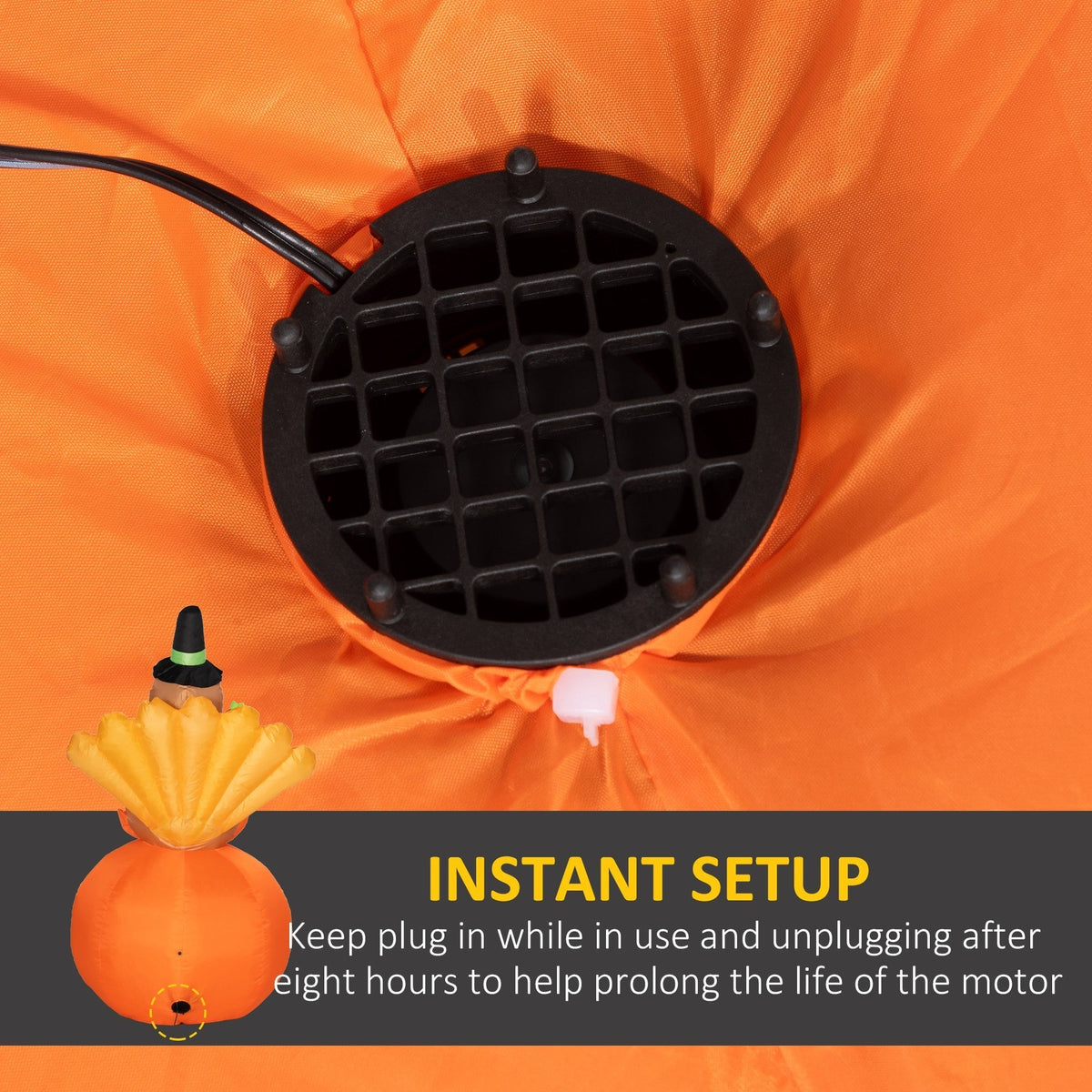 Inflatable Thanksgiving Turkey LED Display with Weather-Resistant Design - Multicolor