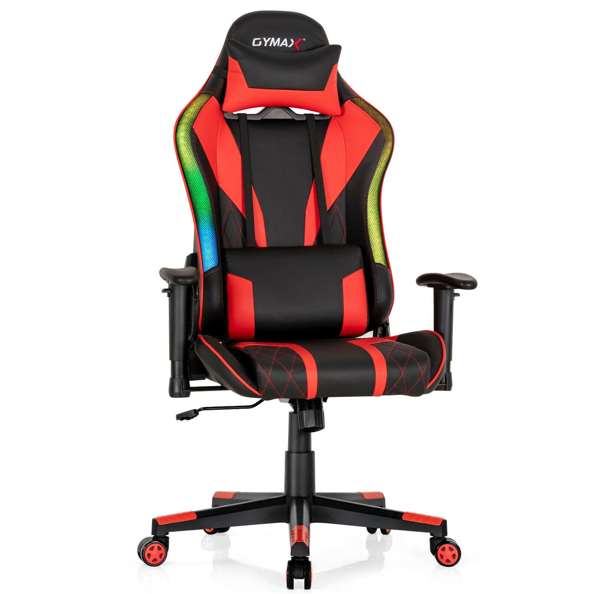 Gaming Chair Adjustable Swivel Computer Chair with Dynamic LED Lights
