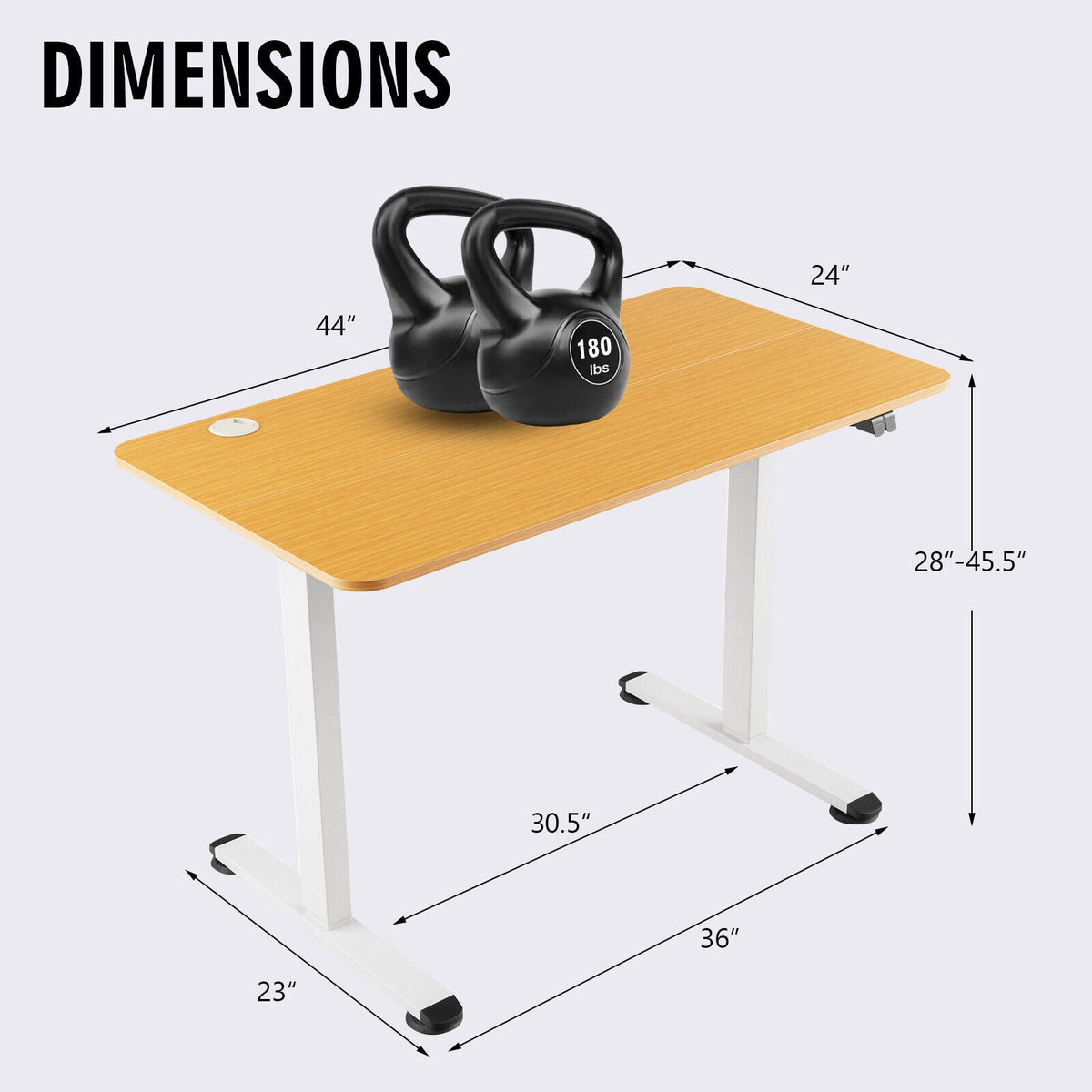 Electric Standing Desk Adjustable Stand up Computer Desk Anti-collision