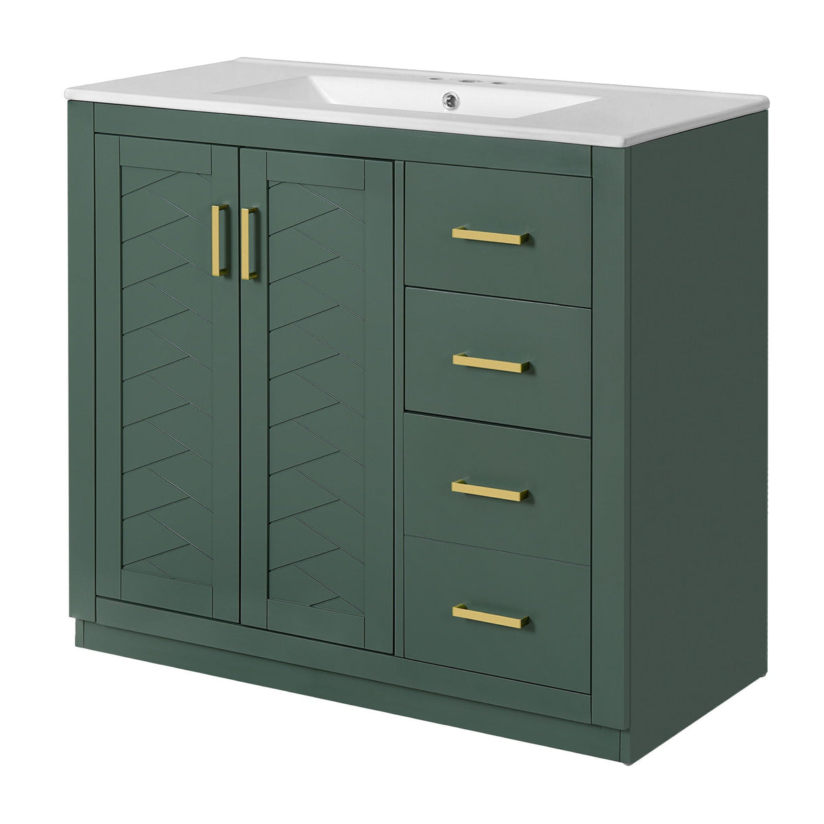 Bathroom Vanity With Sink Combo, Storage Cabinet, Freestanding Set