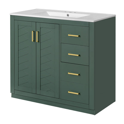 Bathroom Vanity With Sink Combo, Storage Cabinet, Freestanding Set