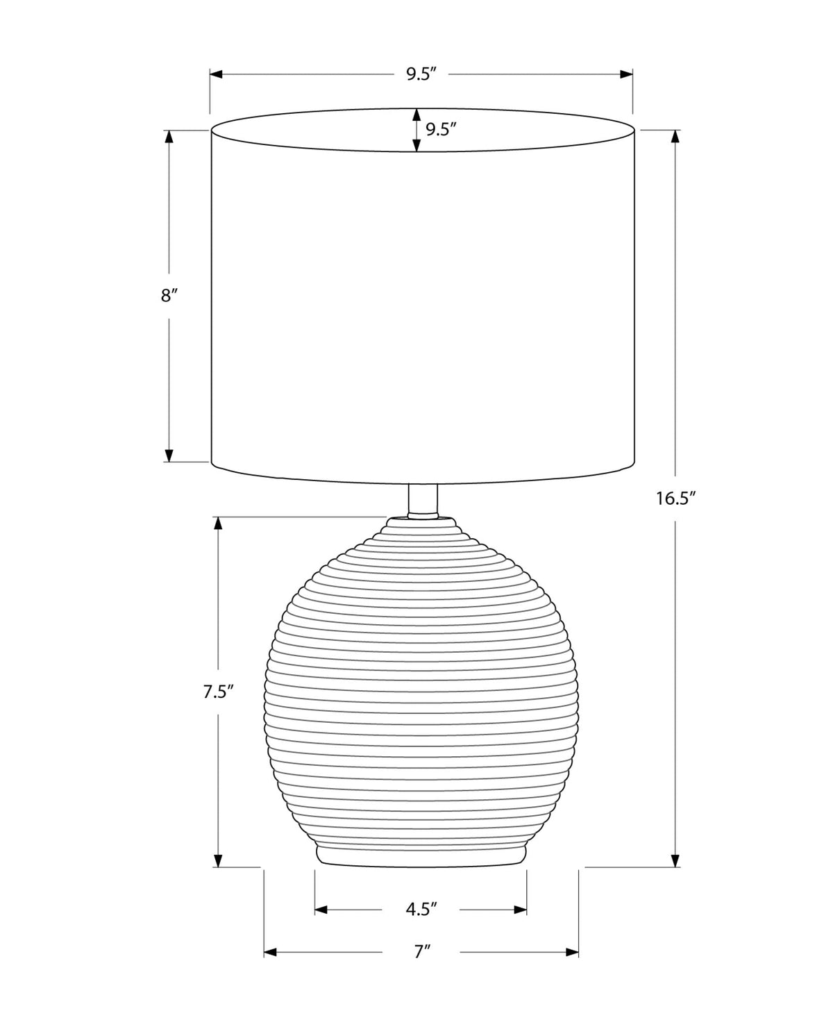 Contemporary Resin Table Lamp with Textured Beehive Base - Black
