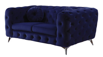 Atronia Luxurious Design Loveseat with Diamond Tufting - Blue or Purple