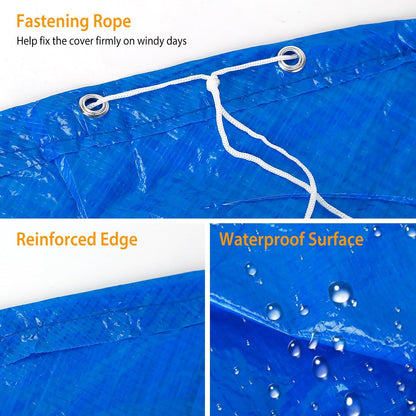 12ft Swimming Pool Cover Protector Dustproof Waterproof Paddling Pool Cover